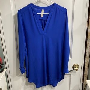 Beautiful Blue Chiffon Tunic Blouse